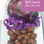 TheInspiredHome.org // Tangy Grape Jelly BBQ Sauce Meatballs. Easy crock pot meatballs ready for your next pot luck or game day celebration!