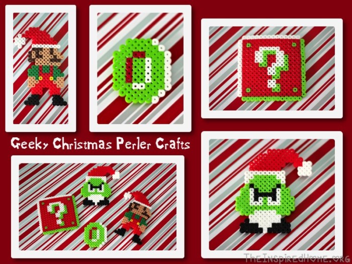 Christmas Perler Bead Crafts • The Inspired Home