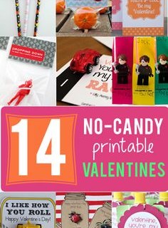 TheInspiredHome.org // Our curated collection of 14 No-Candy Printable Valentine Cards