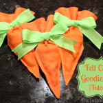 TheInspiredHome.org // Felt Carrot Goodie Bags {Tutorial} A quick and simple way to spruce up your Easter baskets! Great for candy, snack and small non-candy items.