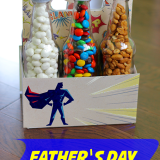 TheInspiredHome.org // Father's Day 6-Pack Gift Idea. This adorable 6-pack of snacks is the perfect gift for any dad this Father's Day instead of the traditional beer 6-pack.