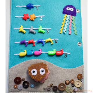 TheInspiredHome.org // Toddler Quiet Book Page Ideas: Under the Sea Counting