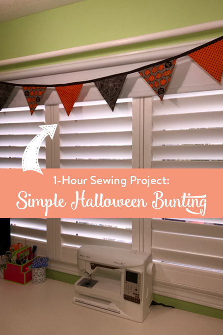 TheInspiredHome.org // Simple Halloween Bunting: a 1-Hour Sewing Project