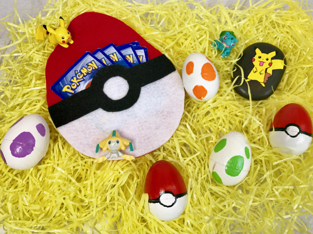TheInspiredHome.org // Pokemon Go Easter Eggs. Dollar store DIY some adorable Pokemon eggs for your pokemaster this Easter!