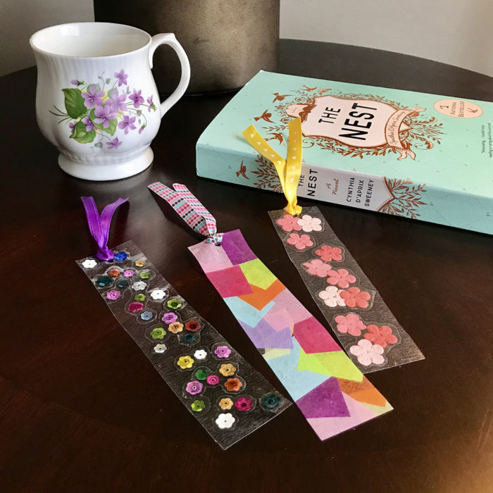 Mother's Day Contact Paper DIY Bookmarks • The Inspired Home